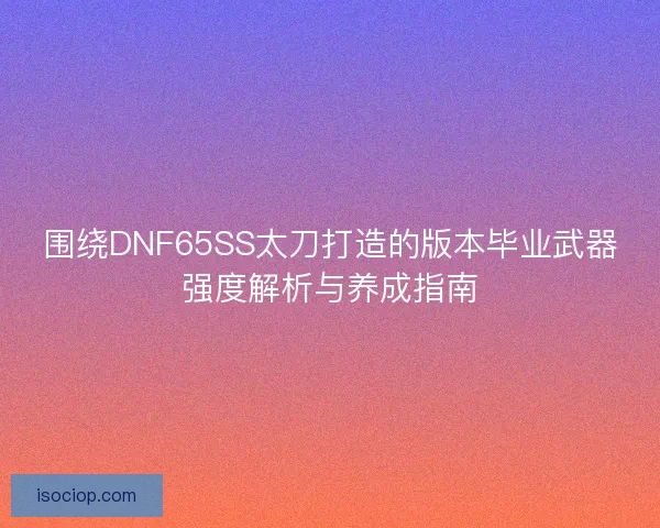 围绕DNF65SS太刀打造的版本毕业武器强度解析与养成指南 围绕DNF65SS太刀打造的版本毕业武器强度解析与养成指南