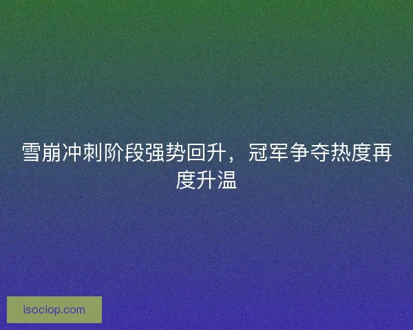 雪崩冲刺阶段强势回升,冠军争夺热度再度升温 雪崩冲刺阶段强势回升,冠军争夺热度再度升温